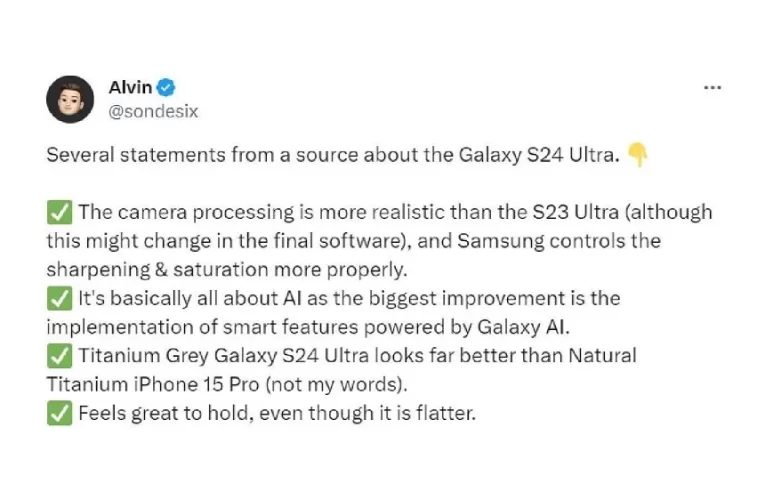 مشخصات گلکسی S24 اولترا آشکار شد؛ دوربین پرقدرت و بدنه تیتانیومی