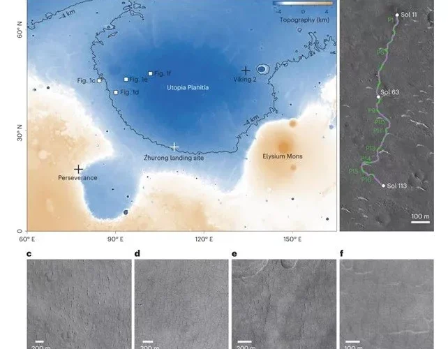 ژورانگ، کاوشگر چین، اشکال هندسی زیرسطحی را در مریخ تشخیص داد