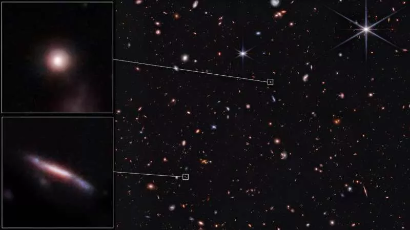1705643901 522 تعداد بسیاری از کهکشان‌های اولیه کشیده‌ بودند، نه کروی.webp