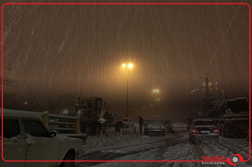 بارش شدید برف در زنجان