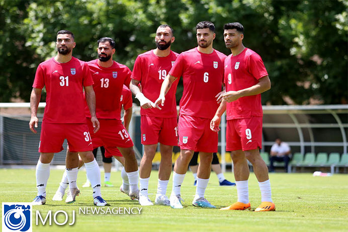 تیم ملی فوتبال با وجود رئیس فدراسیون تمرین کرد