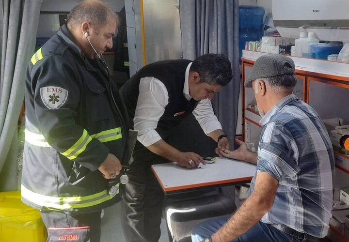 منفعت‌مندی ۵۸۵ نفر از خدمات اورژانس در راهپیمایی ۲۲ بهمن – تاشکن