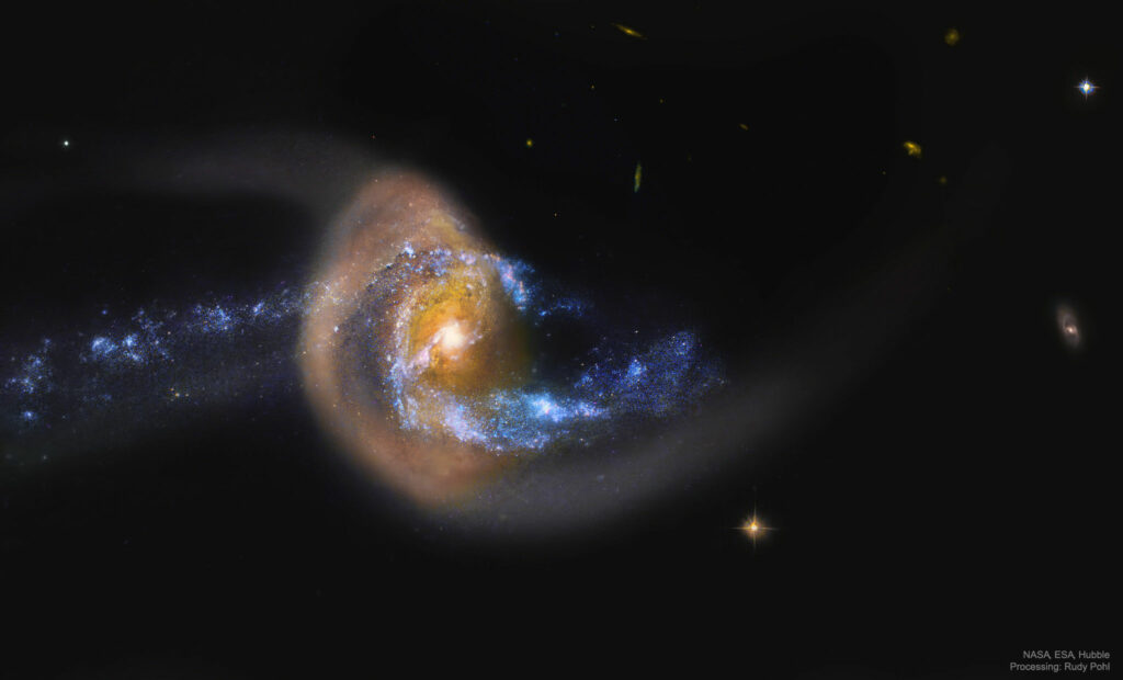 NGC 7714، انفجار ستاره پس از برخورد کهکشان
