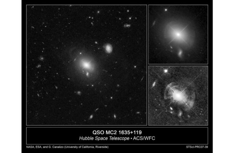 هابل تصویری از کهکشان میزبان یک اختروش ثبت کرد_تاشکن
