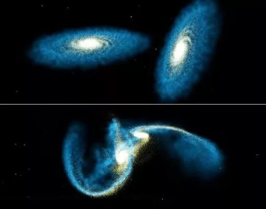 1715803666 244 ستاره‌شناسان سیاهچاله‌ای را درحال بلعیدن کهکشان دیدند تاشکن.webp