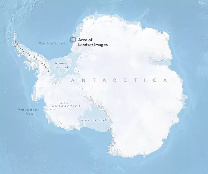 کوه یخ غول‌پیکر 380 کیلومترمربعی از جنوبگان جدا شد تاشکن.webp