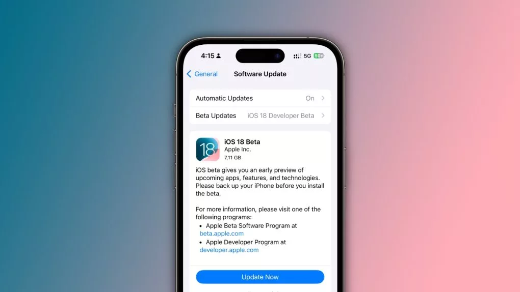 اپل سومین نسخه بتای iOS 18 و iPadOS 18 را برای توسعه‌دهندگان منتشر کرد