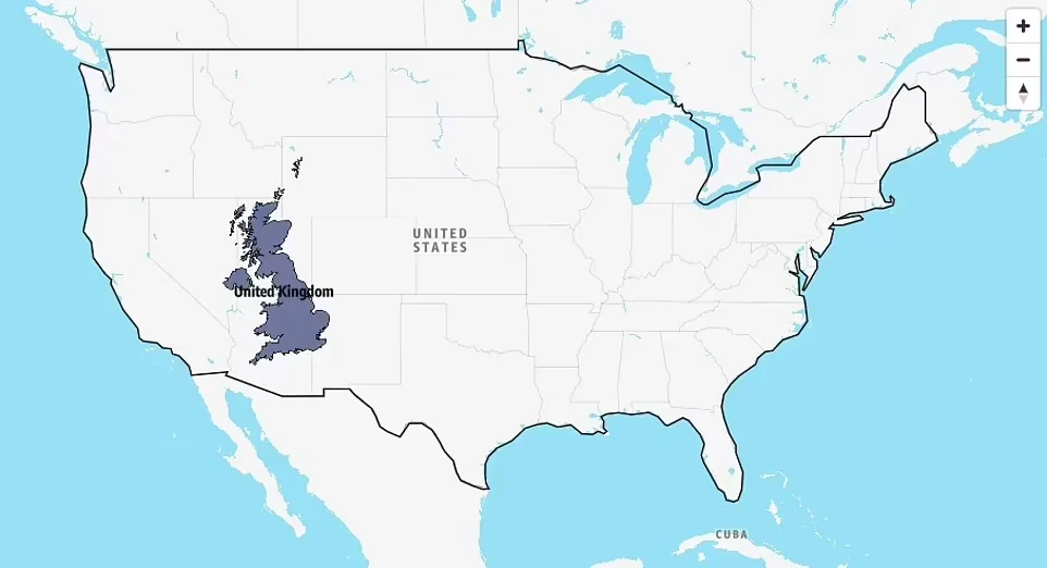 ابزار قیاس MyLifeElsewhere چیست؟_تاشکن 53 مقایسه ابعاد واقعی کشورها و قارهها با یکدیگر