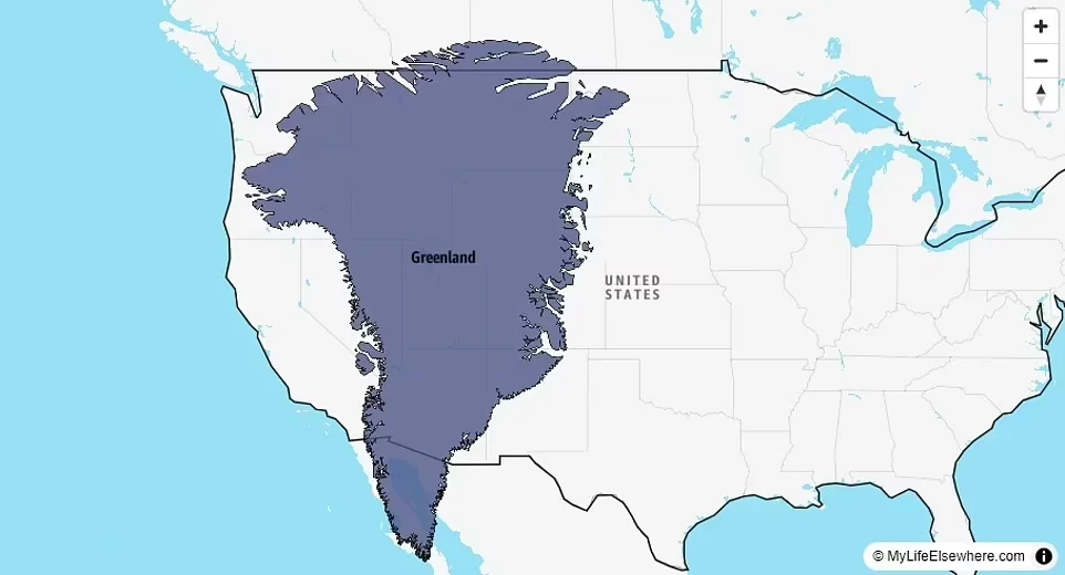 ابزار قیاس MyLifeElsewhere چیست؟_تاشکن 56 مقایسه ابعاد واقعی کشورها و قارهها با یکدیگر