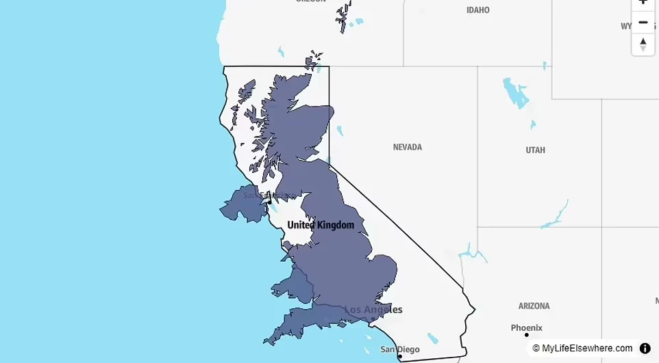 ابزار قیاس MyLifeElsewhere چیست؟_تاشکن 54 مقایسه ابعاد واقعی کشورها و قارهها با یکدیگر