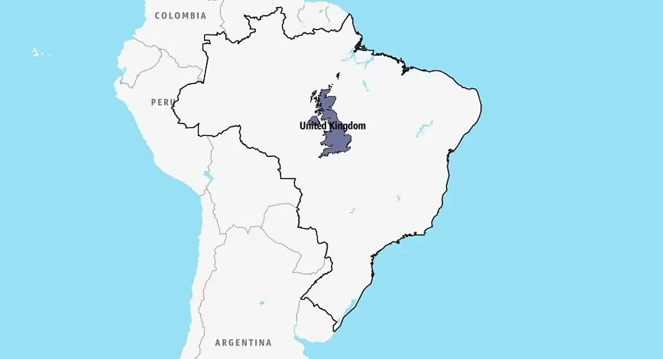 ابزار قیاس MyLifeElsewhere چیست؟_تاشکن 64 مقایسه ابعاد واقعی کشورها و قارهها با یکدیگر