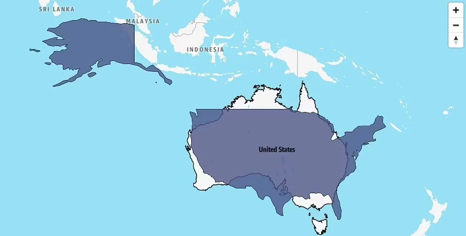 ابزار قیاس MyLifeElsewhere چیست؟_تاشکن 61 مقایسه ابعاد واقعی کشورها و قارهها با یکدیگر