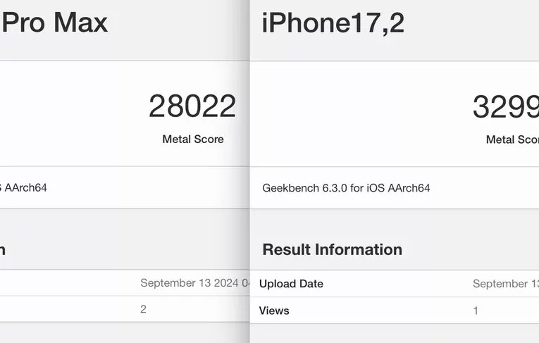 تراشه آیفون ۱۶ پرو در یک بنچمارک ۱۸ درصد سریع تر از نسل قبل ظاهر شد_تاشکن