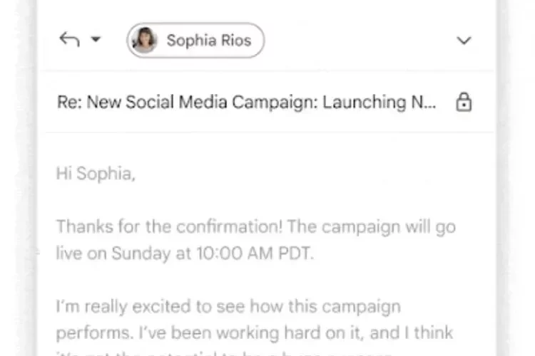 جیمیل با پشتیبانی Gemini به قابلیت نوشتن جواب هوشمند تجهیزشد_تاشکن