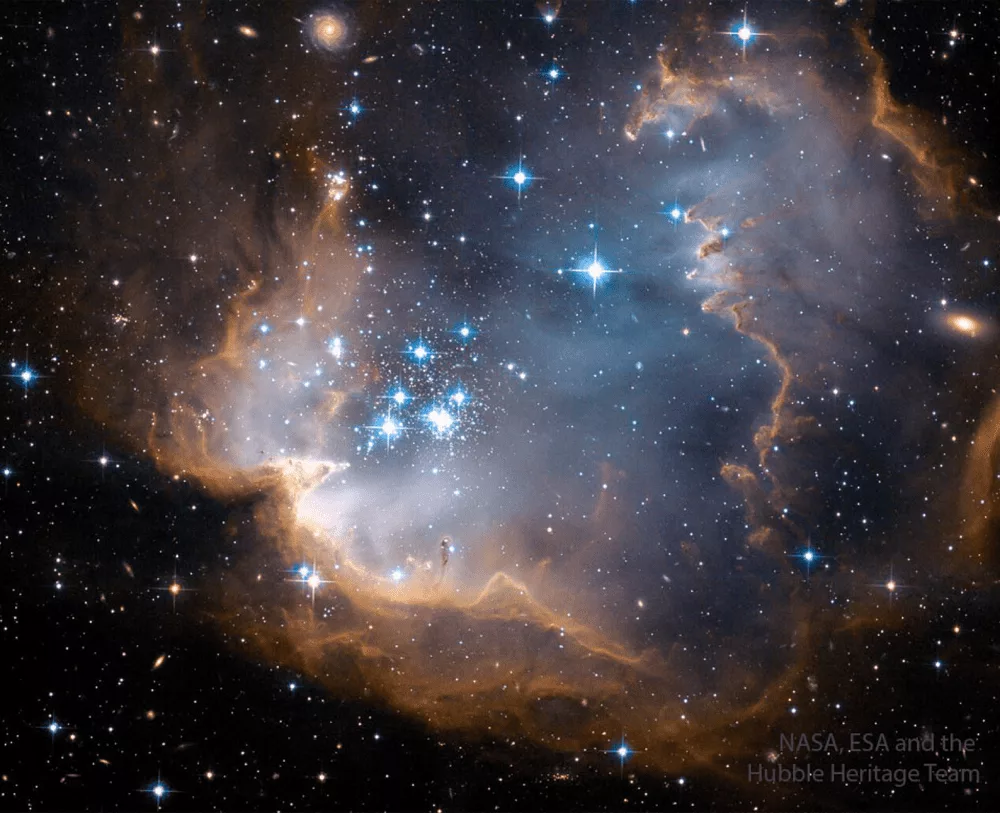 خوشه ستاره‌ای NGC 602؛ تصویری از تلسکوپ فضایی هابل