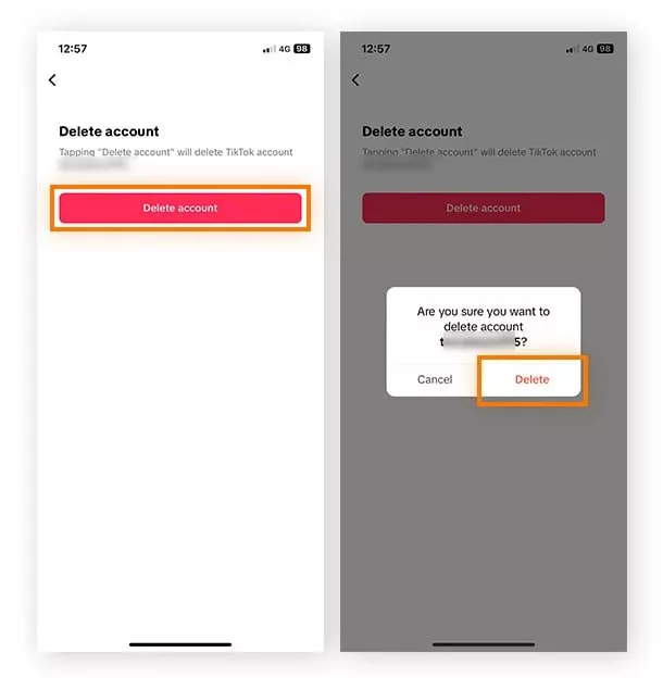 حذف تیک تاک