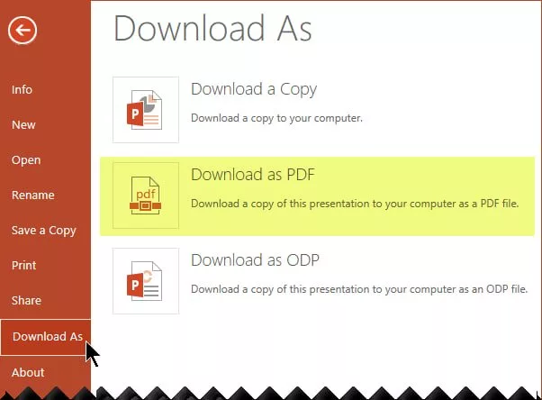 تبدیل پاورپوینت به پی دی اف با آسان‌ترین راه؛ x ترفند جالب_تاشکن
