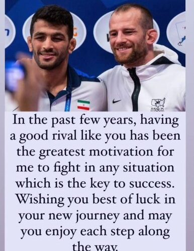 رقیب خوبی همانند تو، بزرگترین انگیزه برای مبارزه است_تاشکن