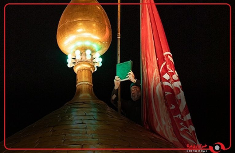 اهتزاز پرچم ایران و پرچم گنبد حرم امام حسین(ع) توسط خلبان پرواز پاراترایک ایرانی_تاشکن
